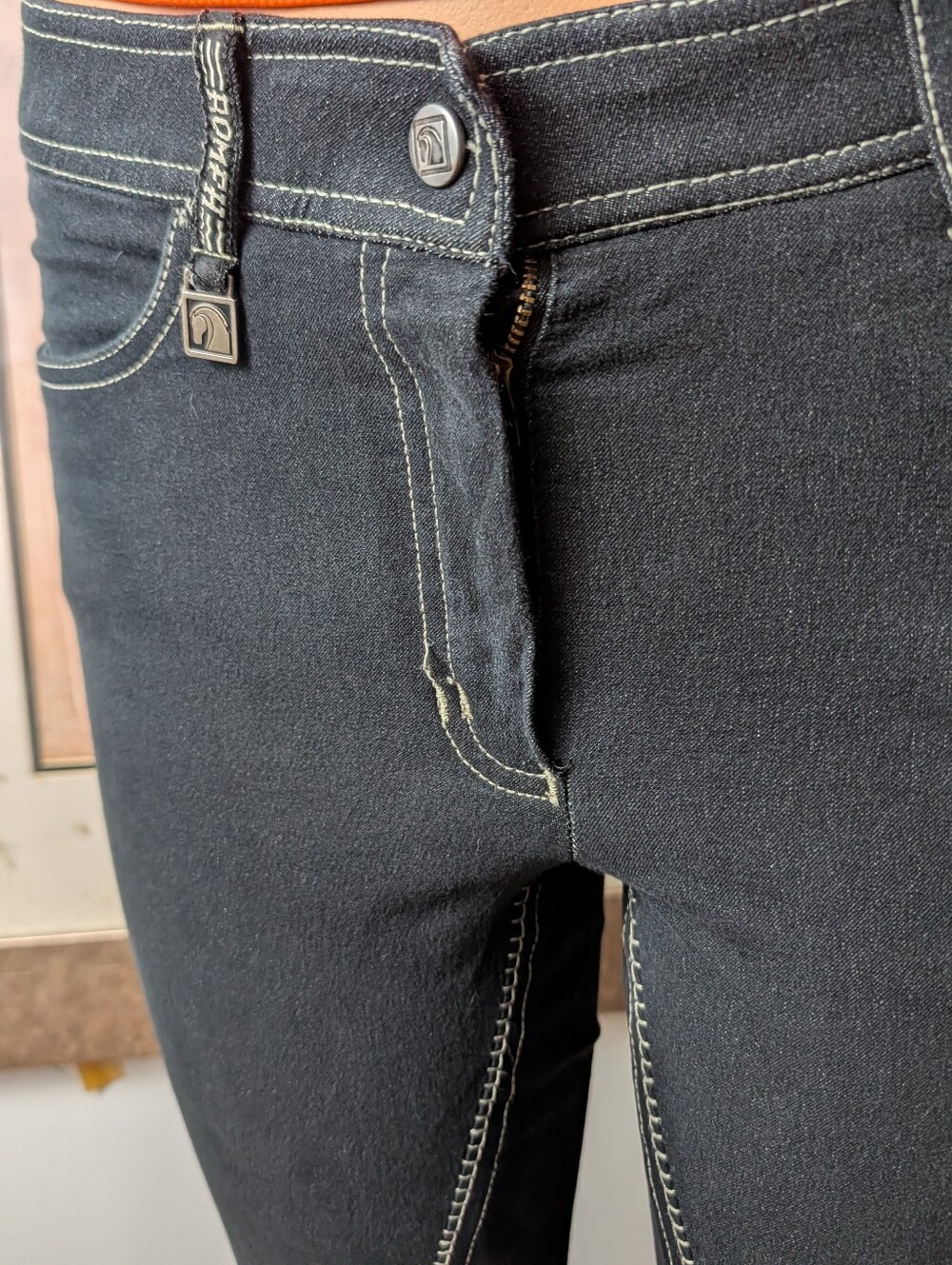 Romfh Denim Full Seat Equestrian Riding Breeches Breeches Size 28 - Picture 3 of 10